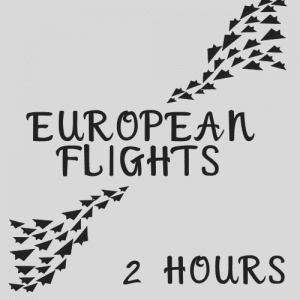 Arrive at the airport at least 2 hours before a European flight