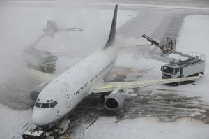 Plane in the snow