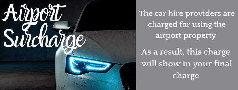 car hire manchester airport - surcharge 